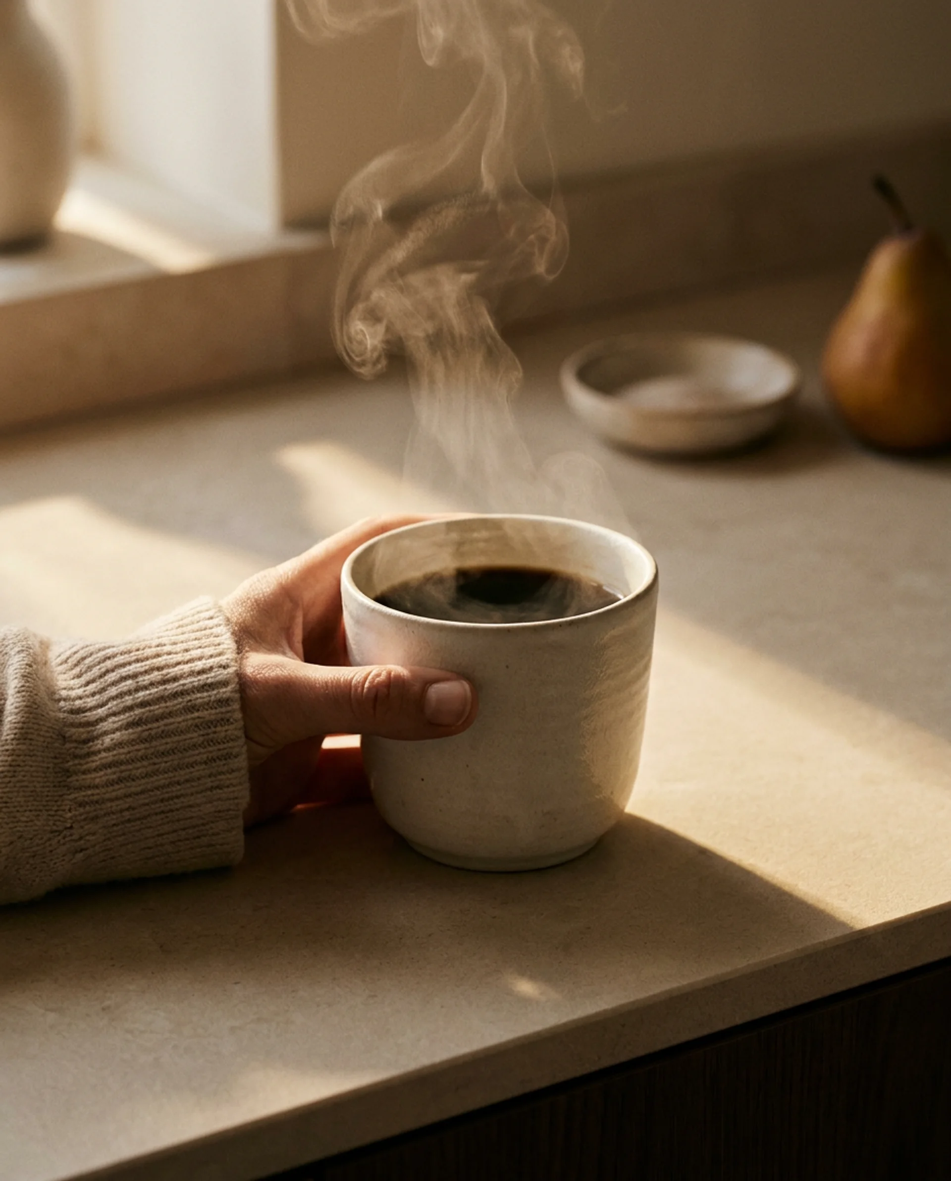 Morning kitchen scene with sachet
